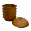 TEAK WOOD CUP W/LID