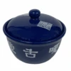 BLUE MONGOLIAN POT WITH LID