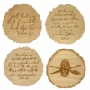 WOODEN COASTER SET (VIC'S QUOTES)
