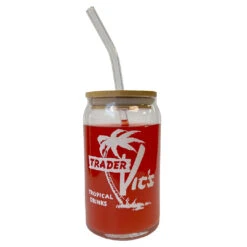 TROPICAL TUMBLER CAN (WITH LID AND STRAW)