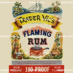 FLAMING RUM LABEL PRINT