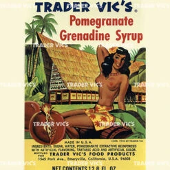 VINTAGE GRENADINE LABEL PRINT
