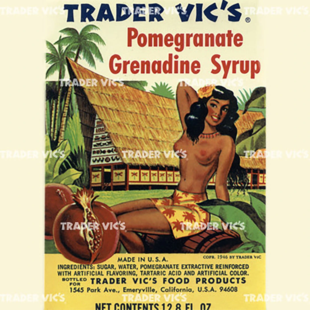 VINTAGE GRENADINE LABEL PRINT