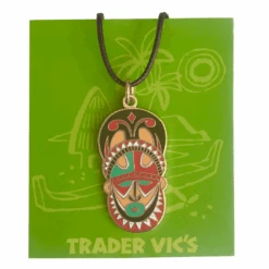 TRADER'S MASK CLOISONNE PENDANT
