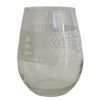 TAPA PATTERN WINE GLASSES 12 OZ.