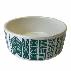 CERAMIC PET BOWL WITH TAPA DESIGN (2 Sizes Available)