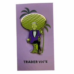 "VIC" CLOISONNE PIN BY SHAG